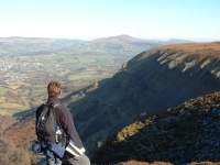 Client on a navigation course - Llangattock Escarpment