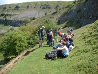 Party enjoying a hill walk